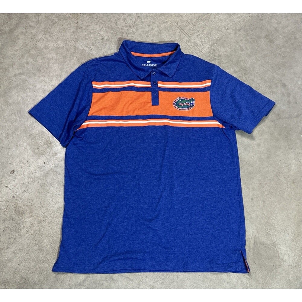 University of Florida Gators Mens XL Blue and Orange Colosseum Polo Shirt